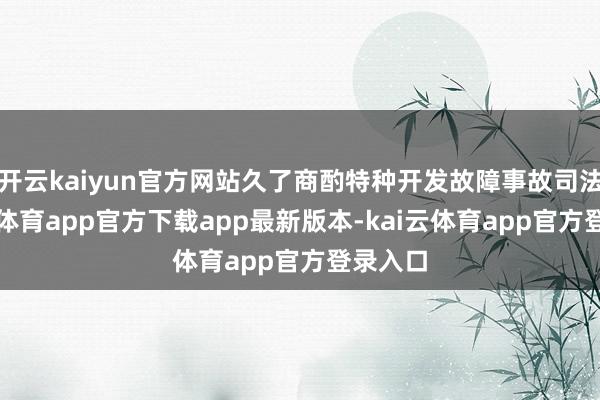 开云kaiyun官方网站久了商酌特种开发故障事故司法-kai云体育app官方下载app最新版本-kai云体育app官方登录入口