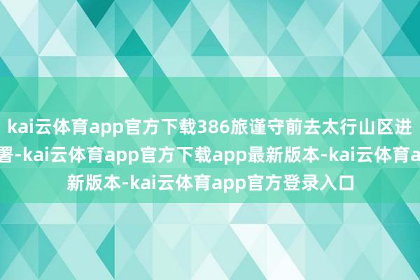 kai云体育app官方下载386旅谨守前去太行山区进行敌后抗日的部署-kai云体育app官方下载app最新版本-kai云体育app官方登录入口