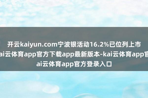 开云kaiyun.com宁波银活动16.2%已位列上市银行第二-kai云体育app官方下载app最新版本-kai云体育app官方登录入口