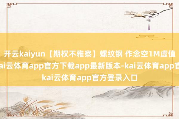 开云kaiyun【期权不雅察】螺纹钢 作念空1M虚值看跌期权-kai云体育app官方下载app最新版本-kai云体育app官方登录入口