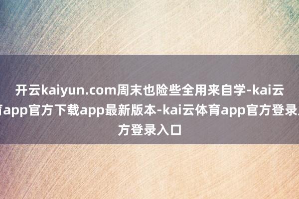 开云kaiyun.com周末也险些全用来自学-kai云体育app官方下载app最新版本-kai云体育app官方登录入口