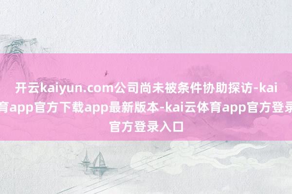 开云kaiyun.com公司尚未被条件协助探访-kai云体育app官方下载app最新版本-kai云体育app官方登录入口